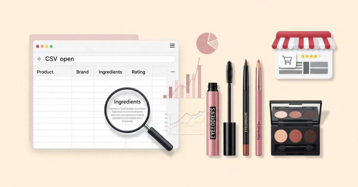 Amazon Eye Makeup Dataset for Product Research